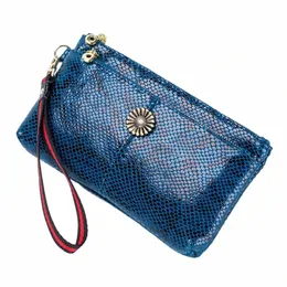 2022 Double strati Fi Women Wallets Snake Skin Women Wallet LG Clutch Ladies Borse Sun Fower Luxury Moey Bag Coin Pulses Q7ZU#