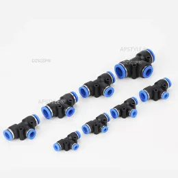 Tee Pneumatic Quick Fittings Разъем 4 мм 6 мм 8 мм 10 мм 12 мм 16 мм изменение диаметра соединение быстрое соединение воздушное компрессор