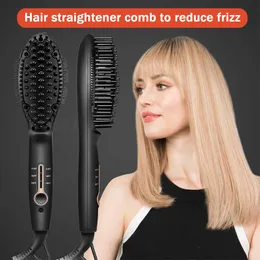 New wet and dry straight hair multifunctional small temperature adjustable styling beard comb hair straightener curling hairbrush comb