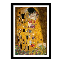 フルスクエアダイヤモンド5D DIYダイヤモンドペインティングGustav Klimt The Kiss Embroidery Cross Stitch Rhinestone Painting Decor Gift