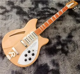 Doğal Ahşap 12 String Rickenback Elektro Gitar Yarım İçi Büro Vücut Roger Sınırlı Sürüm 12 String Ricken Guitarra