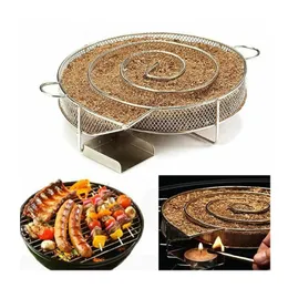1pc Barbecue Smoke Box Cold Smoke Generator Stainless Steel Grill Net Outdoor Smoking Barbecue Net BBQ Tool Accessoriesoutdoor smoking grill net