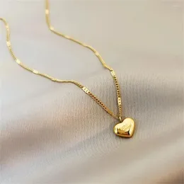 Anhänger Halsketten Sommerstil Edelstahl Liebe Schlüsselbeutel Kette 18K Gold Halskette 45 cm niemals verblassen Frauen Modeschmuck Geschenk