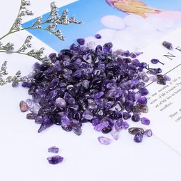 Natural Crystal Degauss, Healing Energy Stone, Chips for Aquarium, Home Decor, Rock Mineral, Dark Amethyst Gravel, 4 Sizes, 100g