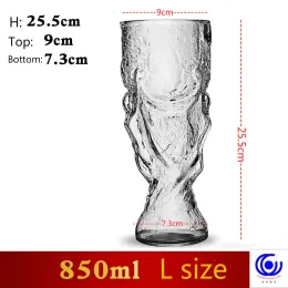 Ny Creative Bar Drinkware Red Wine Bottle Whisky Beer Hercules World Cup Fruit Juice Glass Football Soccer 300 ml/850 ml