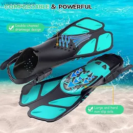 Tauchzubehör Schwimmflosse Neutral Flip Kragen Training Aldalt Floating Flossen Verstellbare Schnallen Schwimmdurchdringung professionelle Tauchflosse Y240410