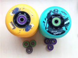 Japy Skate City Monkey Skate Wheels med lagerskridskor och 16 ILQ-9 eller ILQ-11 och 8 distanser Rollalomhjul