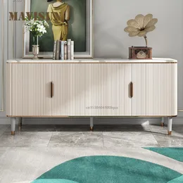 Pós -moderno Light Luxury Marble Living Salon Gabinete de armazenamento Pequeno apartamento Villa Hong Kong Armário de piso no estilo para casa