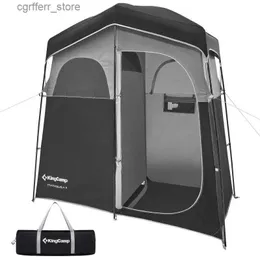 Tentadas de brinquedo Kingcamp portátil tenda de chuveiro para acampar 5 galões de chuveiro solar bolsa de banho de grandes dimensões kit de privacidade do kit ao ar livre Dunda D L410