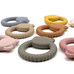 Regali per la doccia per bambini in silicone di grado alimentare panda per bambino teether giocattolo cogli denti giocattolo molare stop succhiare accessori neonati