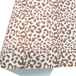 Kawa Chunky Glitter Leopard Printed Feil Felting Syntetyczne skórzane skórzane arkusze winylowe do łuków DIY 21x29CM Q594