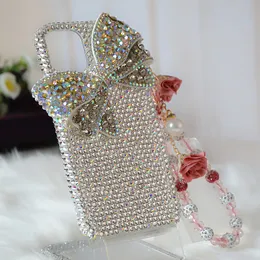 Crystal Diamond Bow Bow Phone Cash для iPhone 15 12 13 14 11 Pro Plus Samsung Galaxy S24 S22 S21 S23 Fe Ultra Note 20
