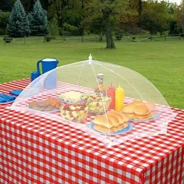 Taşınabilir Şemsiye Tarzı Gıda Kapağı Piknik Barbekü Partisi Anti Sivrisinek Anti Yemek Örtüsü Dantel Masa Ev Yemek Kapağı Mutfak Gadgets