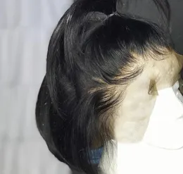 Perucas de cabelo humano dianteiro de renda para mulheres negras bob wig natal pré -arrancada nós branqueados nó reta renda peruca intermediária parte 19729640