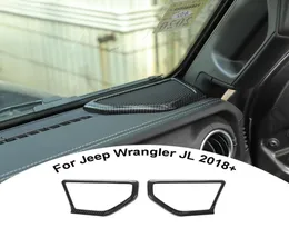 Fibra di carbonio ABS A colonna Cover per la decorazione anello per altoparlanti per Jeep Wrangler JL 2018 Accessori per interni auto8057182