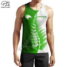 Cultura di bandiera neozelandese country country maori aotearoa tribù tattoo 3dprint unisex estate casual gust unisex unisex tanktop uomini/donne a1