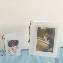 1/2/3inch Mini Fotoalbum med nyckelring Kpop Photocards Holder Idol Cards Album Kpop Card Collect Book Photo Rames for Picture