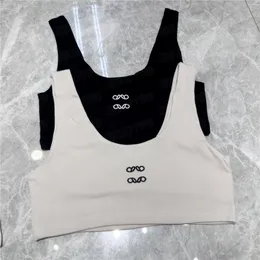 Haftowany wzór kamizelki t koszule Kobiety projektują projektanci zbiorników uprawy topy hiphop street w stylu czołgi koszulki