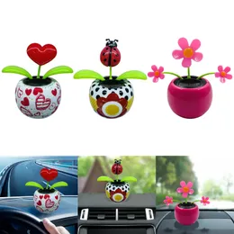 Niedliche Solar Power Tanzboble Head Flowers Bobble Tänzerin Schmuck Solar Dancing Toy für Auto Windowsill Home Decor Spielzeug