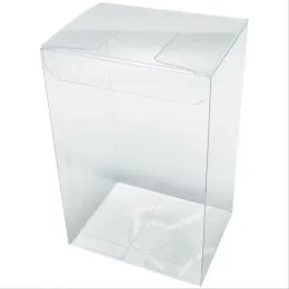 50st High Rectangle PVC Transparent Pet Plastic Box Party gynnar stormarknad Cholocolate Candy Box för presentförpackning grossist