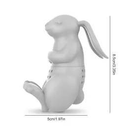 Sevimli Tavşan Silikon Çay Makinesi Tavşan Çay İnfüzör Süzgeç Puer Çay Bitki Süzgeç Aksesuarları Tavşan Infuser