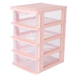 Organizzatore di stoccaggio del cassetto cassetti Desktop Box Plastic Calkeup Cosmetic Small 3 Gabinet Case Contenitore Office Porta di cartoleria