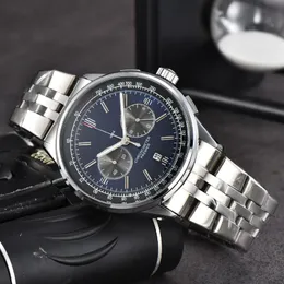Zegarek designerski męski zegarek luksusowy kwarc na Navitimer Chronograf Sapphire Glass Fashion Montre de Luxe Pasek ze stali nierdzewnej Relojes Breitling B01