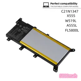 Batteries 100%original 5000mAh for ASUS C21N1347 X554 X554L X555 X555L X555LA X555LD R557 R557L W519L FL5800L Laptop Battery