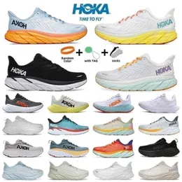 여성 Hokah 운동화 Hokahs One Clifton Bondi 8 9 Black White Shock 흡수 도로 탄소 X2 디자이너 등반 러너 야외 걷기