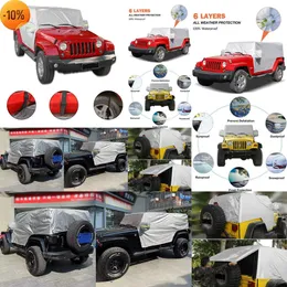 Partihandel Auto Roof Half Heat Shield 2/4 Dörrversion Bilskyddet för Jeep Wrangler 2 dörr/4 anti UV Sunshade Dust Protector