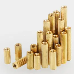 50pcs m2*l l = 3mm a 30 mm 2mm rosca de latão staneoff spacer feminino feminino m2 bronze spacer rosqueado