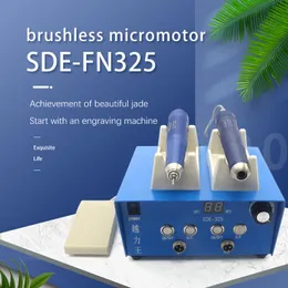 Dental Micromotor Polishing Machine med 2 handstycke Professionell utrustning för Jade Jewelry Teeth Polering FN325 90000PRM