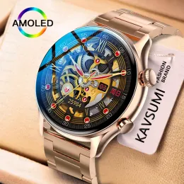 Relógios Kavsumi Smartwatch 2024 Nova tela AMOLED 390*390 HD sempre em exibição Bluetooth Call IP68 impermeável NFC Menino Menino SMAR Watch