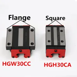 2PCS HGR30 HGH30正方形の線形ガイドレール +4PCスライドブロックキャリアHGH30CA/FLANGE HGW30CC/HGH30HA/HGW30HA CNCルーター彫刻