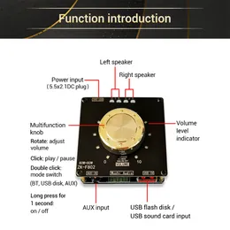 ZK-F302 F502E F502H F802 Bluetooth 5.1 Аудио модуль модуль модуля усилителя мощности TPA3118 Модуль платы усилителя мощности