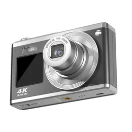 Lente telescópica de 4K Câmera de tela dupla de alta definição Digital 16x Zoom óptico Câmera à prova d'água Selfie Beauty Home Camera 240327