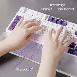 Akcesoria Wyczyść odpoczynek na nadgarstek akrylowy dla komputerowej klawiatury ergonomiczny odpoczynek na nadgarstek dla klawiatury mechanicznej klawiatury