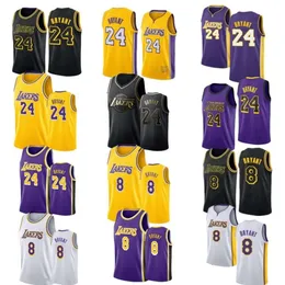 Koszulki do koszykówki koszulki lakers 24# haftowane kobe