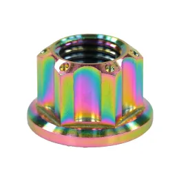 High-End M14 Titanium Alloy Flange Fancy Nut for ZERO 10X 11X VSETT 10+ 11+ Kaabo Wolf Warrior King E-Scooter To Fix Motor Axle