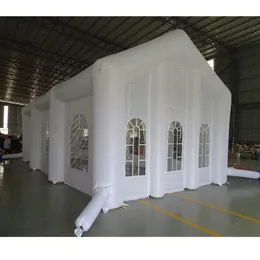 Atacado 10x10x5mh (33x33x16,4ft) Infláveis infláveis ao ar livre tenda de festas de eventos brancos para venda igreja portátil inflada