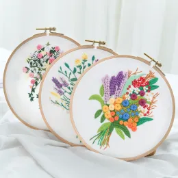 ブーケ3D刺繍キットDIYハンドラフトマテリアルパッケージ刺繍フープ初心者刺繍用品縫製装飾絵画