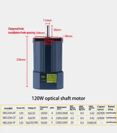 RV30 220V 120W AC Solucan Dişli Motoru Hız Redüktör Hız Regülatörü Yüksek Tork Sıcak Satış Motor Giriş Çapı 11mm