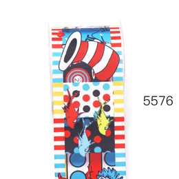 5 Yards Dr. Seuss gedruckte Grosgrain -Bänder für Haarbögen DIY -handgefertigte Materialien1620