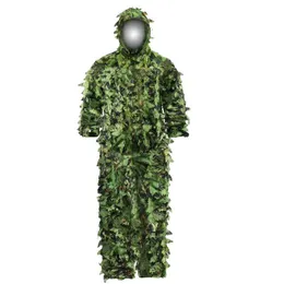 3D Camo Ghillie Suit Spring Serrated Green Leaves Woodland