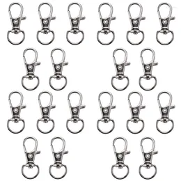 Haken 240pcs Drehscheibe Lanyard Snap Hook Metall Hummerverschluss mit Schlüsselringen