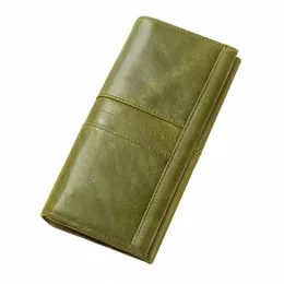 女性の財布自然牛の革rfidブロッキングlg wallets for luxury clutchバッグ女性IDカード写真phe所有者Z31g＃