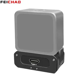 2in1 base di ricarica magnetica Monte treppiede pieghevole 1/4 "staffa di alimentazione per DJI Azione 2 Porta del casco per moto per auto per auto