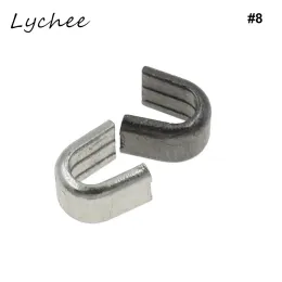 Lychee 20pcs 8# argento colore nero colore con cerniera in rame tappo metallo metallo fai -da -te artigiani artigiani cuciture con cerniera accessori