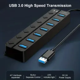 HUBS USB 3.0 HUB 4/ 7PORT USB HUB USB SPLITTER USB Expander för bärbar dator Xbox Flash Drive HDD Console Printer Camera Keyborad Mouse