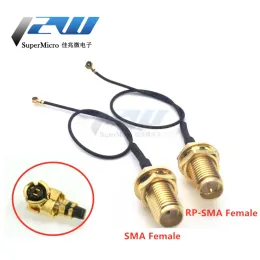 5-piece SMA / RP-SMA female to MHF4 IPEX IPX RF plug Pigtail cable for Mini 0.81mm PCI card intel WIFI Board 10cm 15cm 20cm 30cm